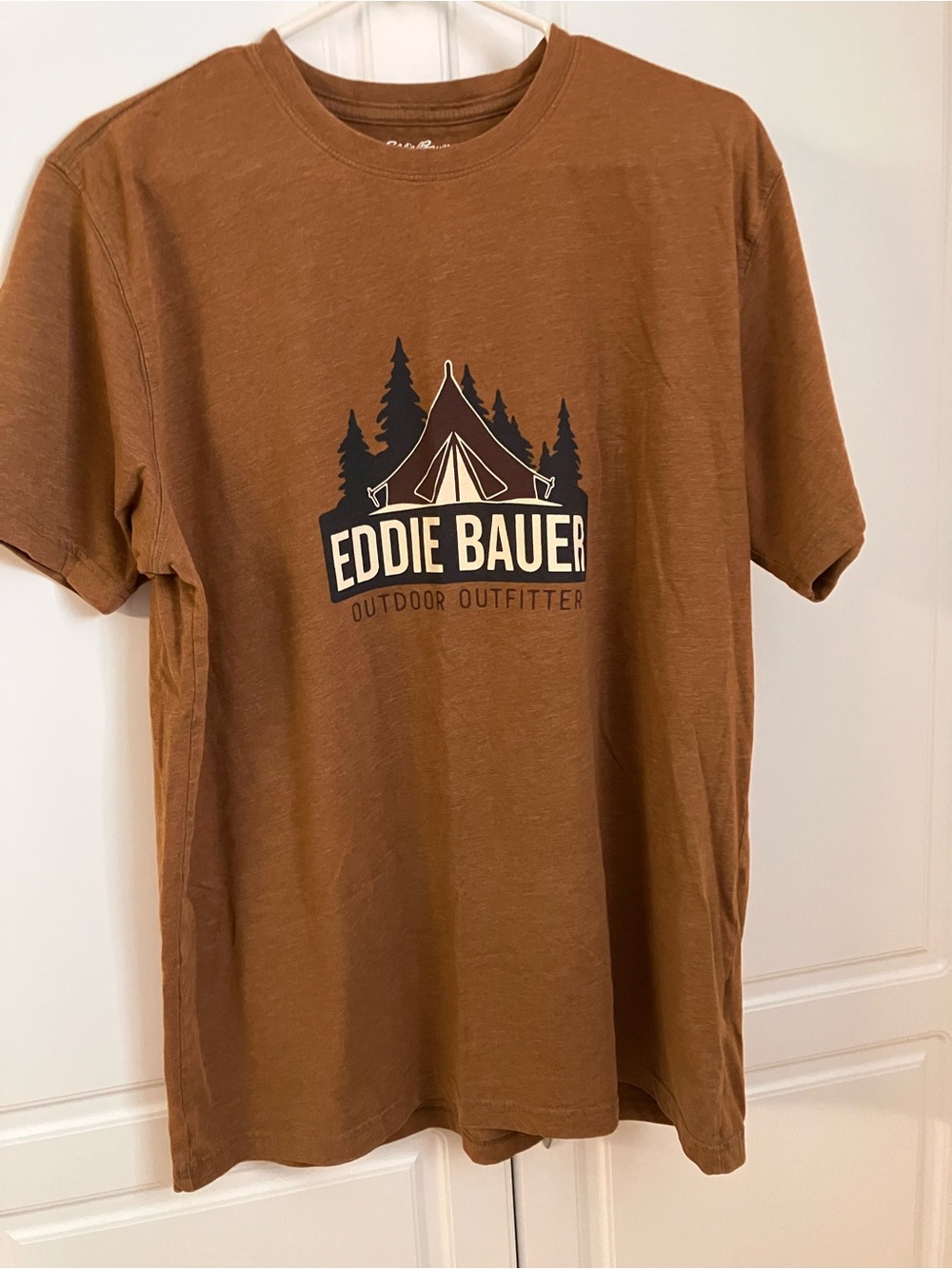 Eddie Bauer Rust-Brown Outdoor Tent Graphic Tee